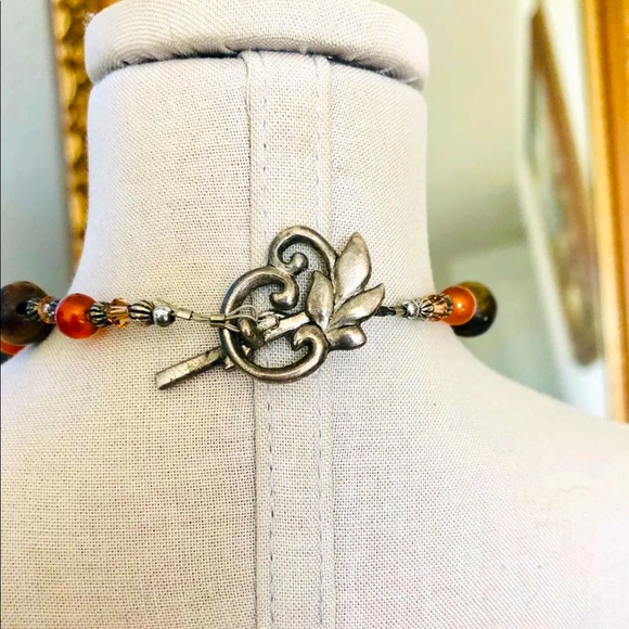 Vintage Art Glass Frog Pendant Necklace - Picture 6 of 11